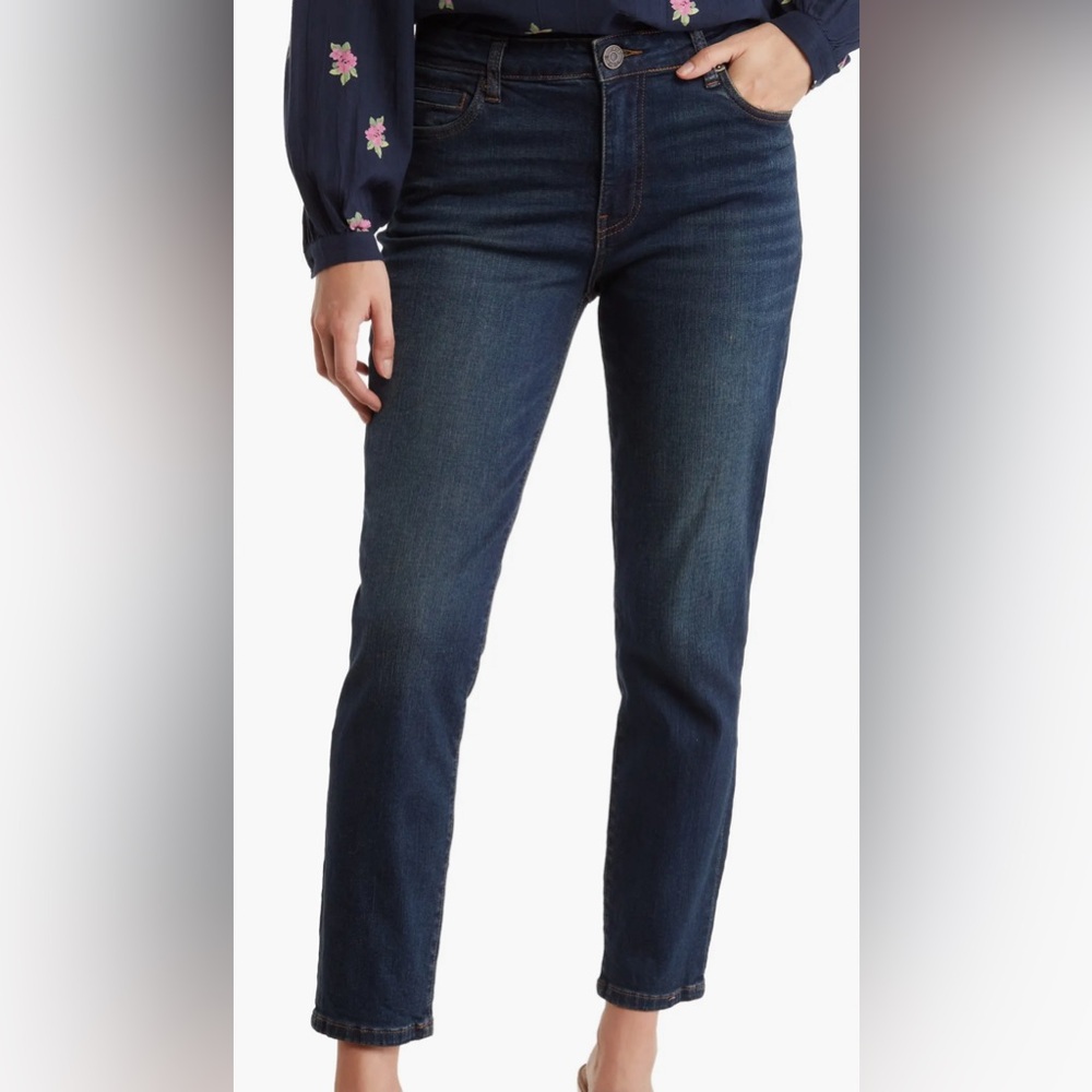 Kut Women's Straight-Leg Jeans in Dark Blue